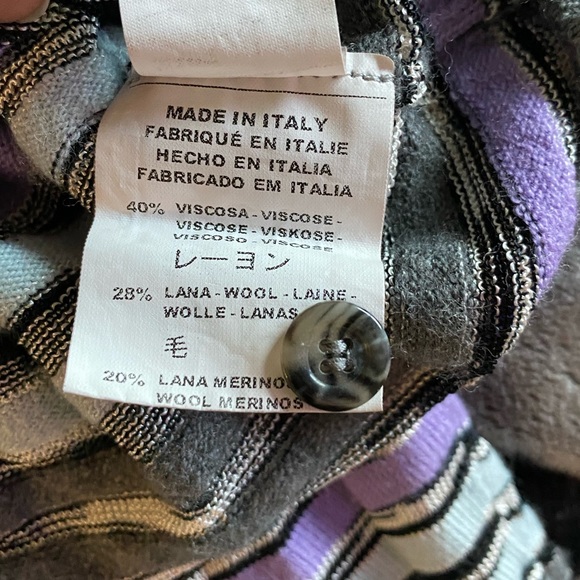 Missoni Purple and Gray striped Cardigan 44 - Picture 5 of 6